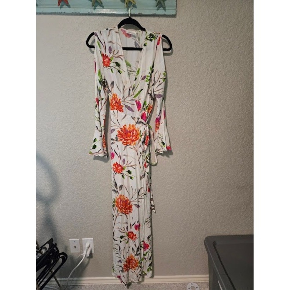 The Room Floral Maxi Wrap Dress